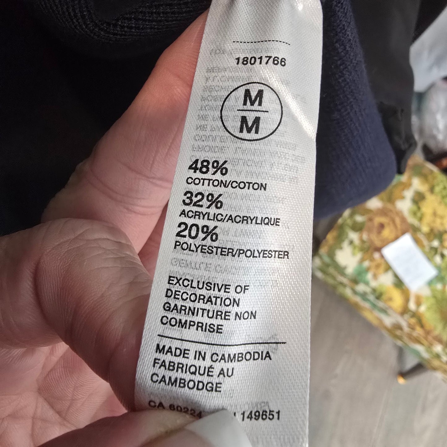 Robert Graham Blue Cotton Knit Zip Up Cardigan Jacket Size M/L