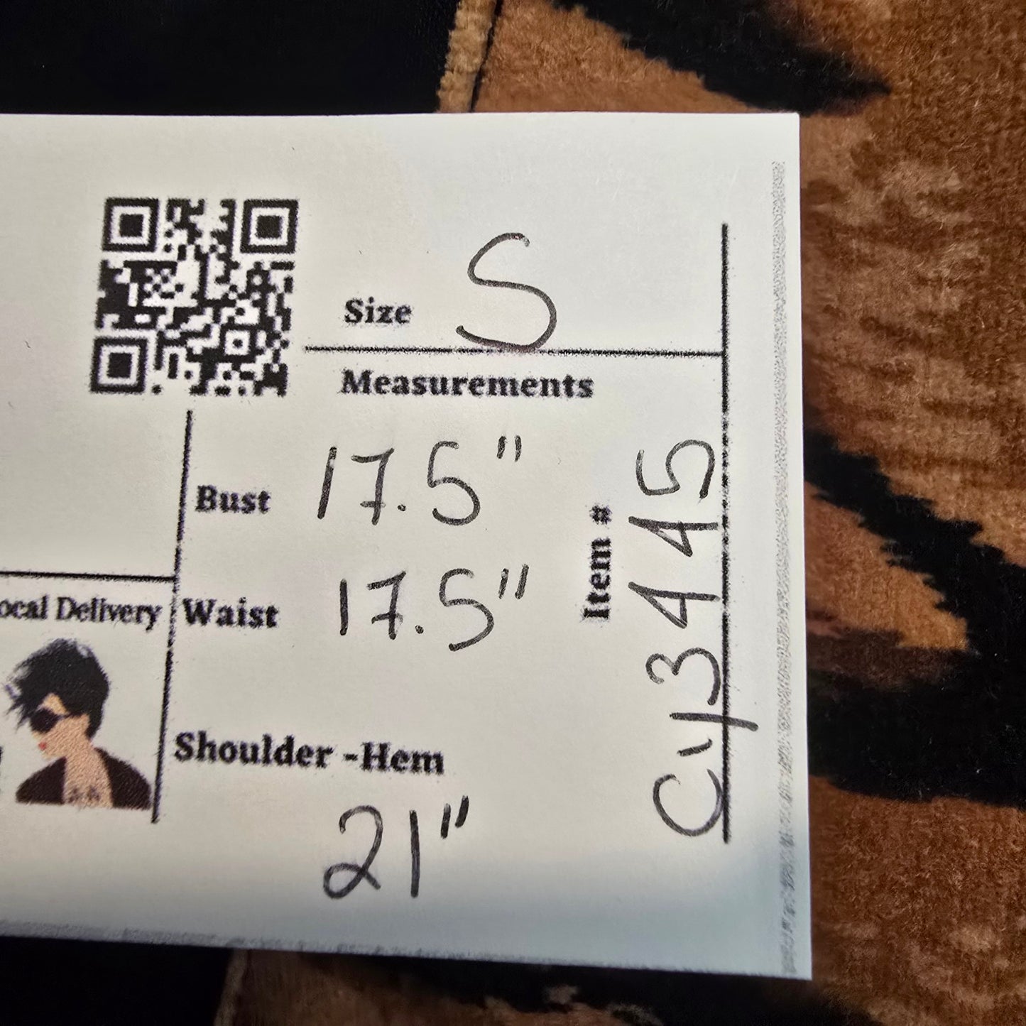 Vintage Karen Scott Brown Tiger Print Button Up Vest Size S