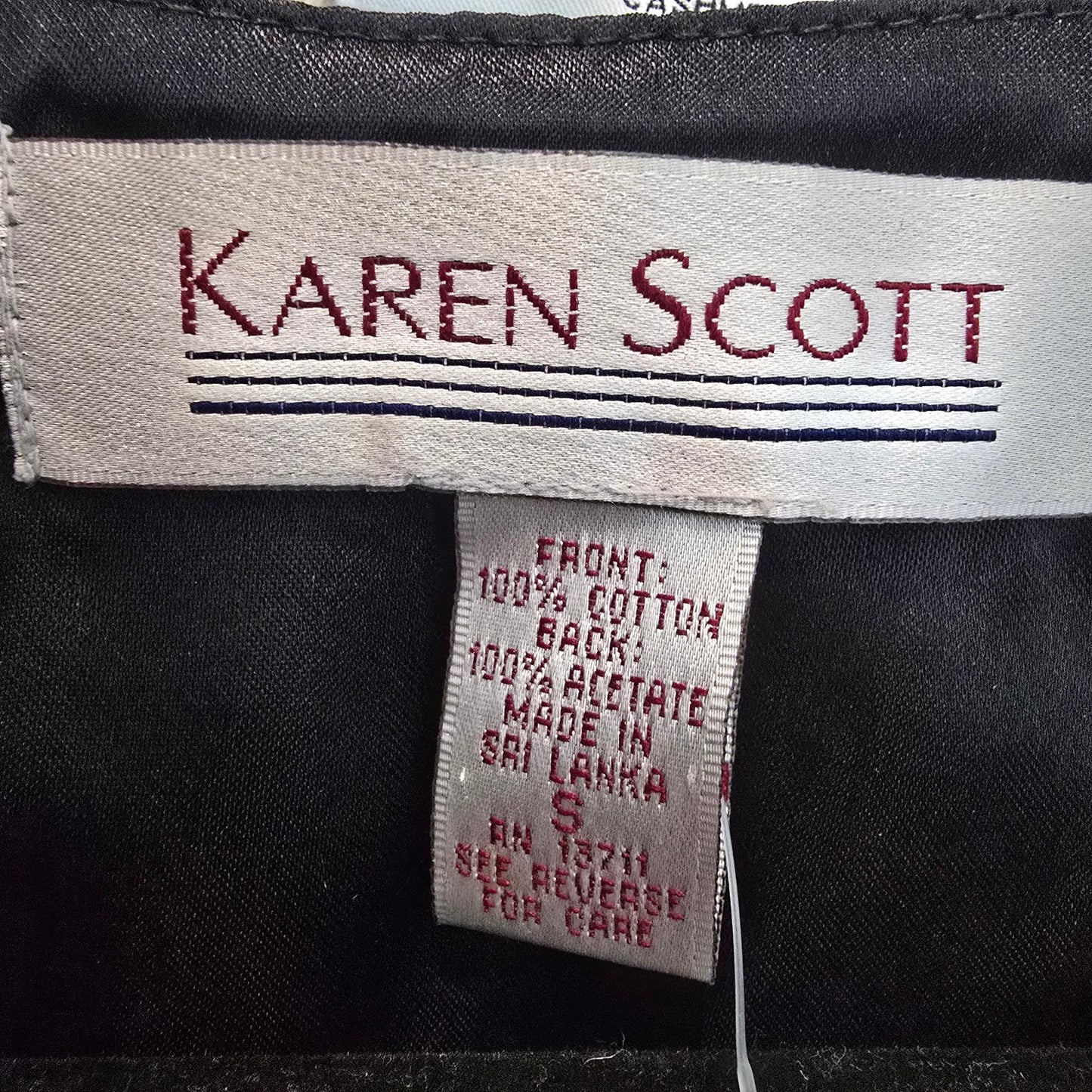 Vintage Karen Scott Brown Tiger Print Button Up Vest Size S