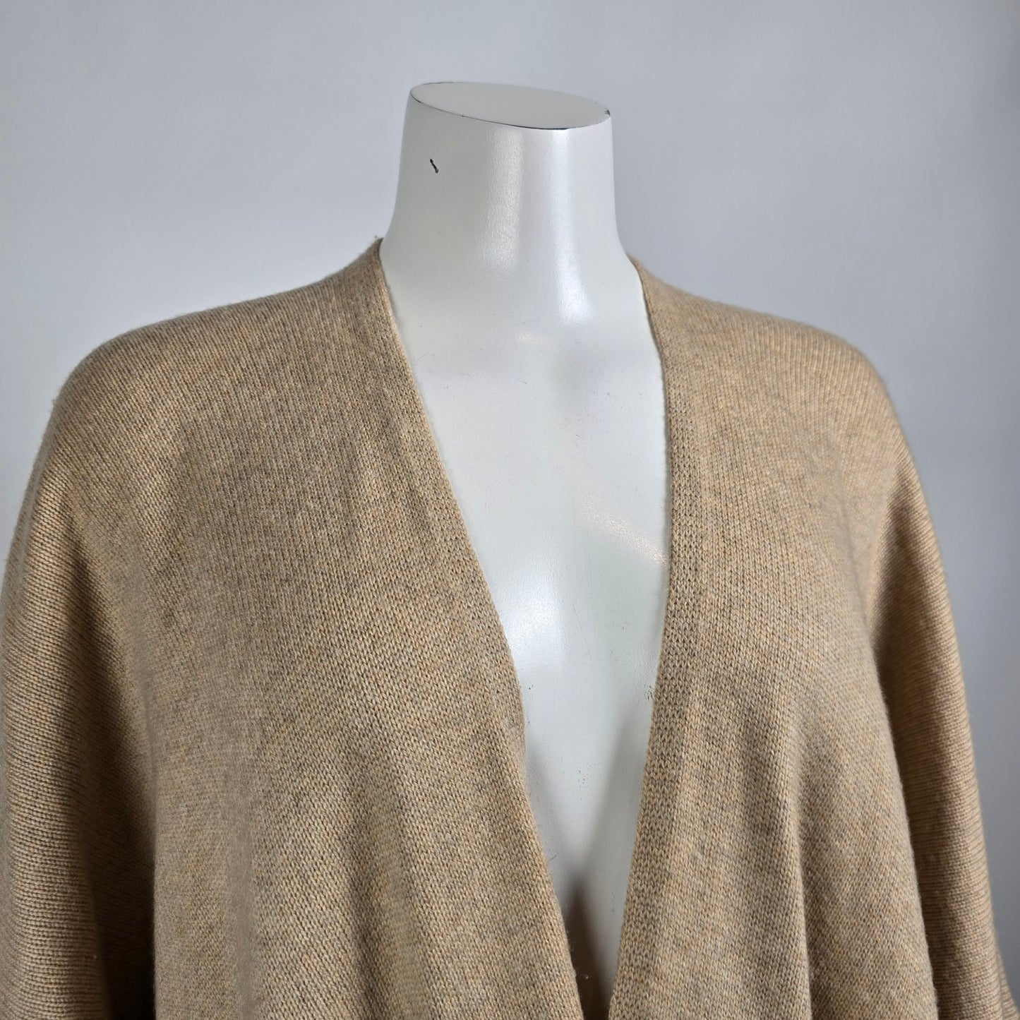 Aritzia Babaton Brown Oversized Knit Wool/ Cashmere Shawl Size XS