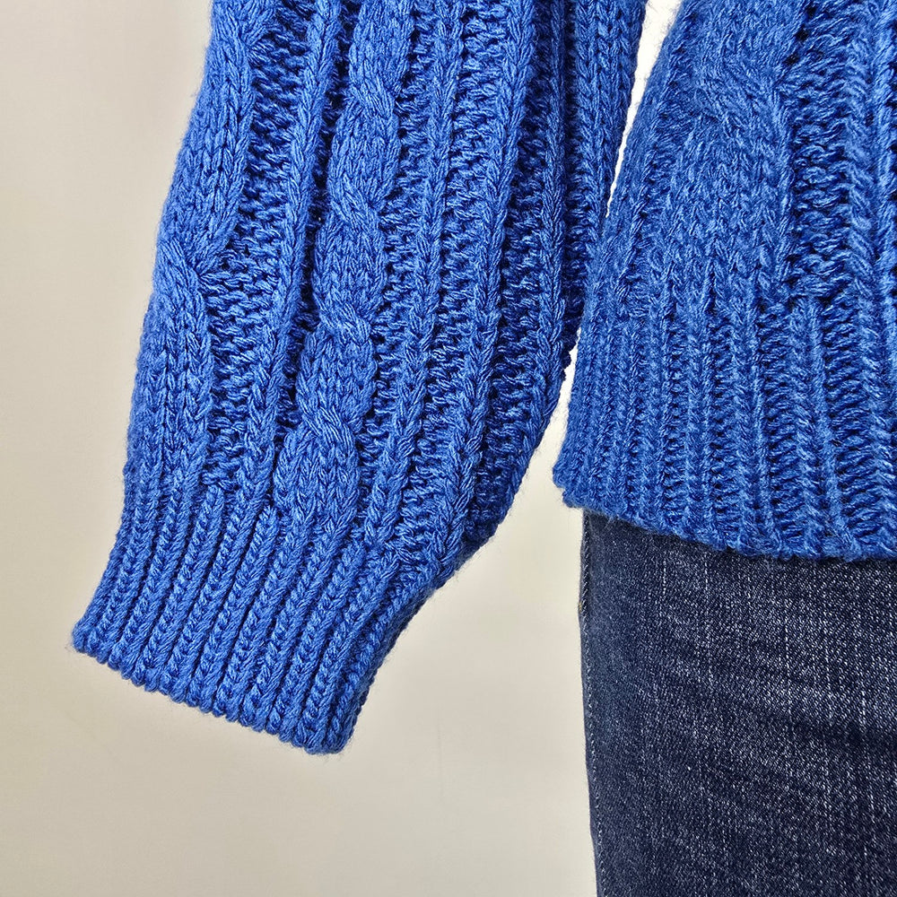 Vintage Color Code Blue Turtle Neck Sweater Size 7/8
