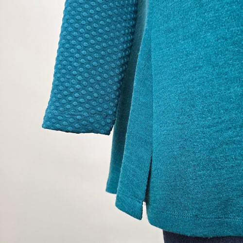 Bobs Vancouver Blue Knit Cowl Neck Sweater Size M