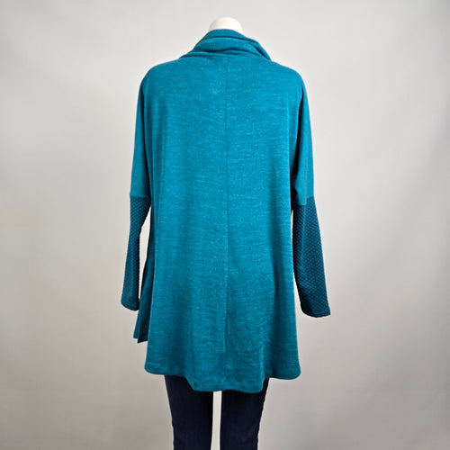 Bobs Vancouver Blue Knit Cowl Neck Sweater Size M