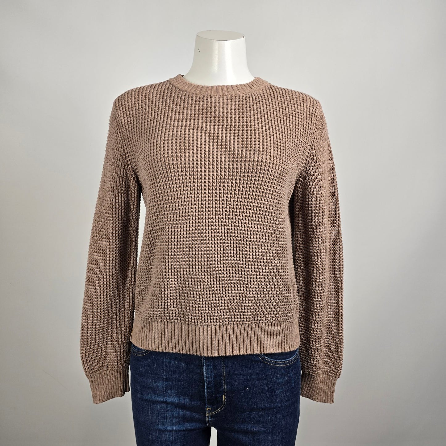 10 Tree Brown Organic Cotton Knit Sweater Size S