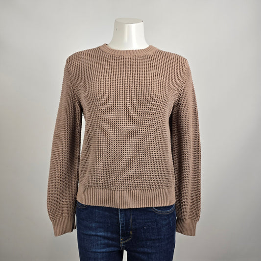10 Tree Brown Organic Cotton Knit Sweater Size S
