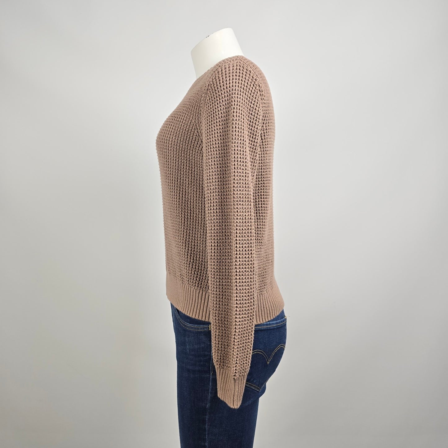 10 Tree Brown Organic Cotton Knit Sweater Size S