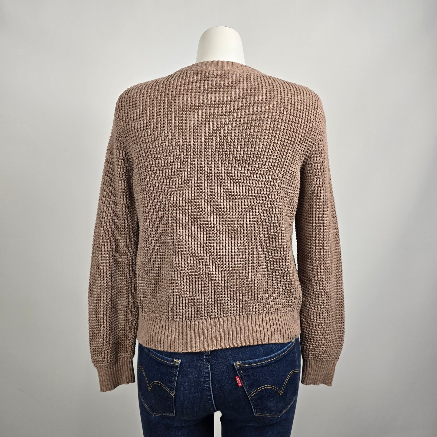 10 Tree Brown Organic Cotton Knit Sweater Size S