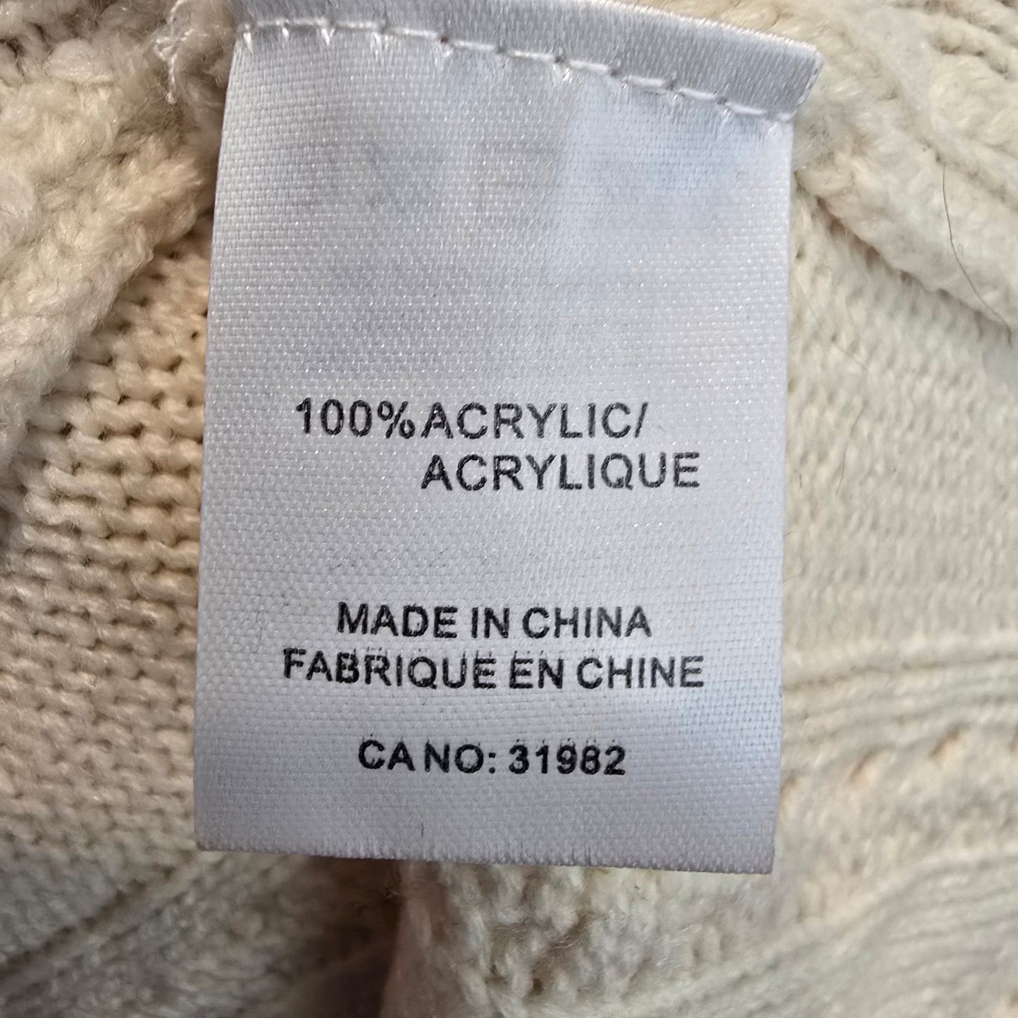 Minkas Cream Knit Long Cardigan Size S