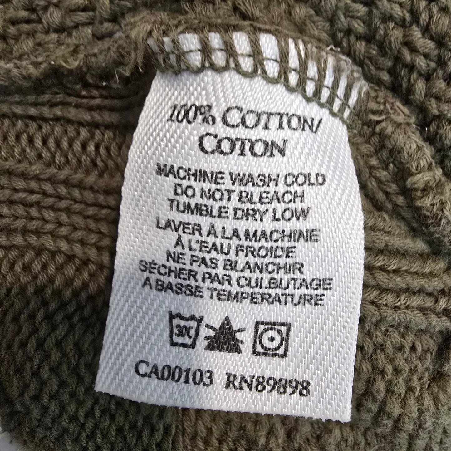 Cotton Country Brown Knit Cotton Sweater Size M