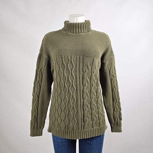 Cotton Country Brown Knit Cotton Sweater Size M