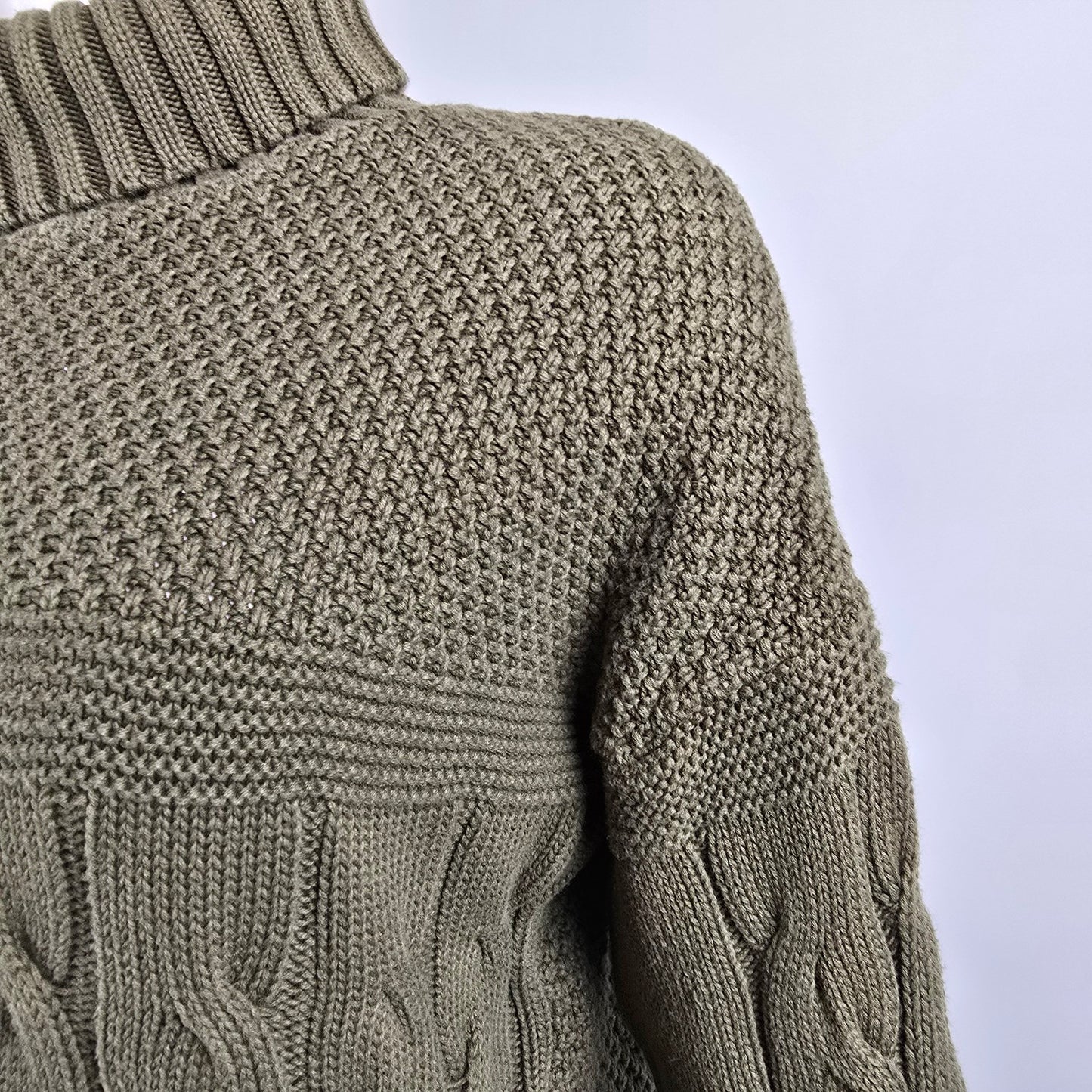 Cotton Country Brown Knit Cotton Sweater Size M