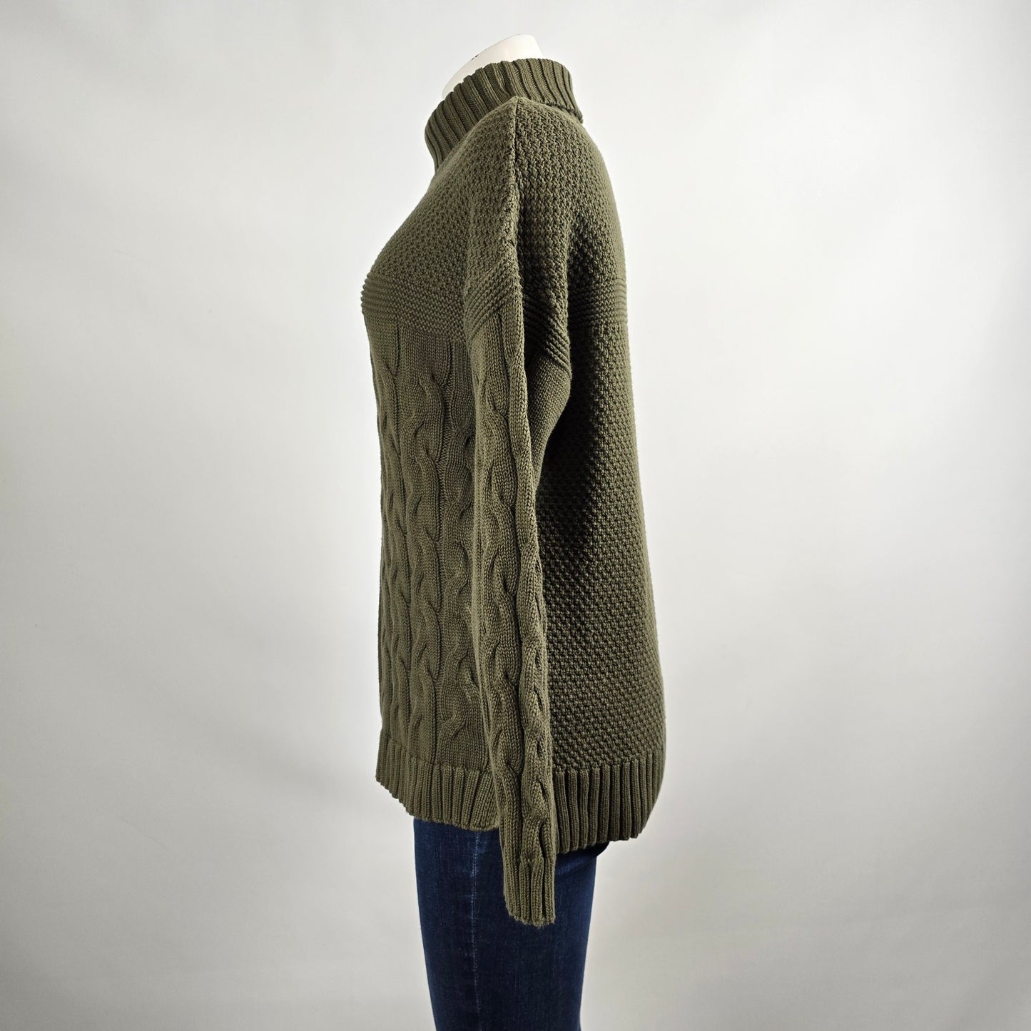 Cotton Country Brown Knit Cotton Sweater Size M