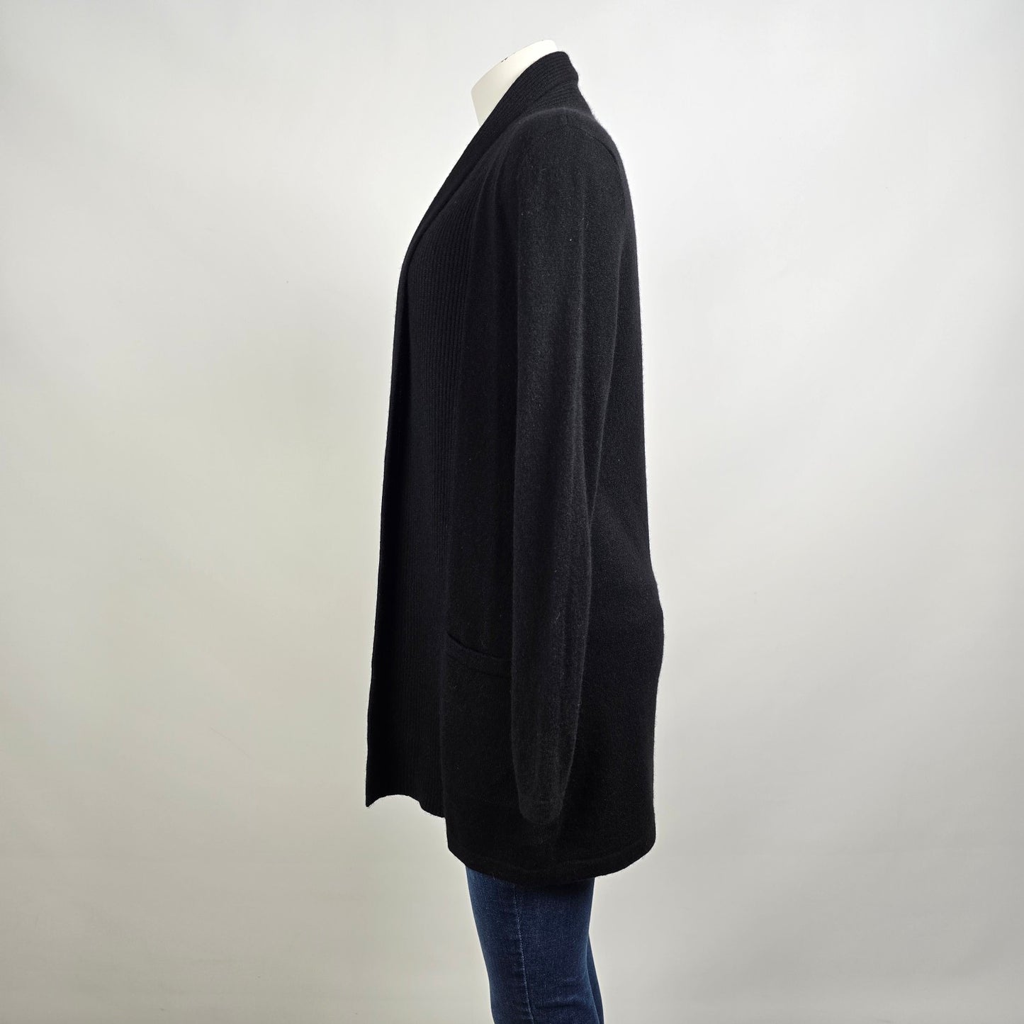 Lord & Taylor Black Knit Cashmere Cardigan Size XS