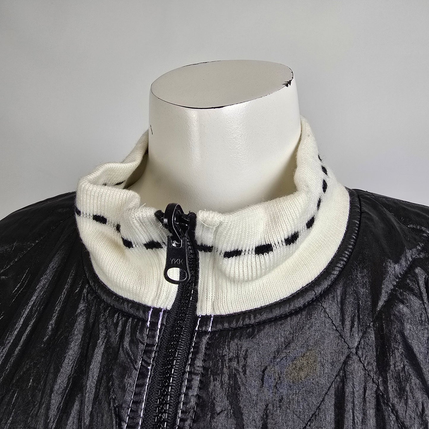 Vintage 90s IXSPA Black Reversible Bomber Jacket Size L