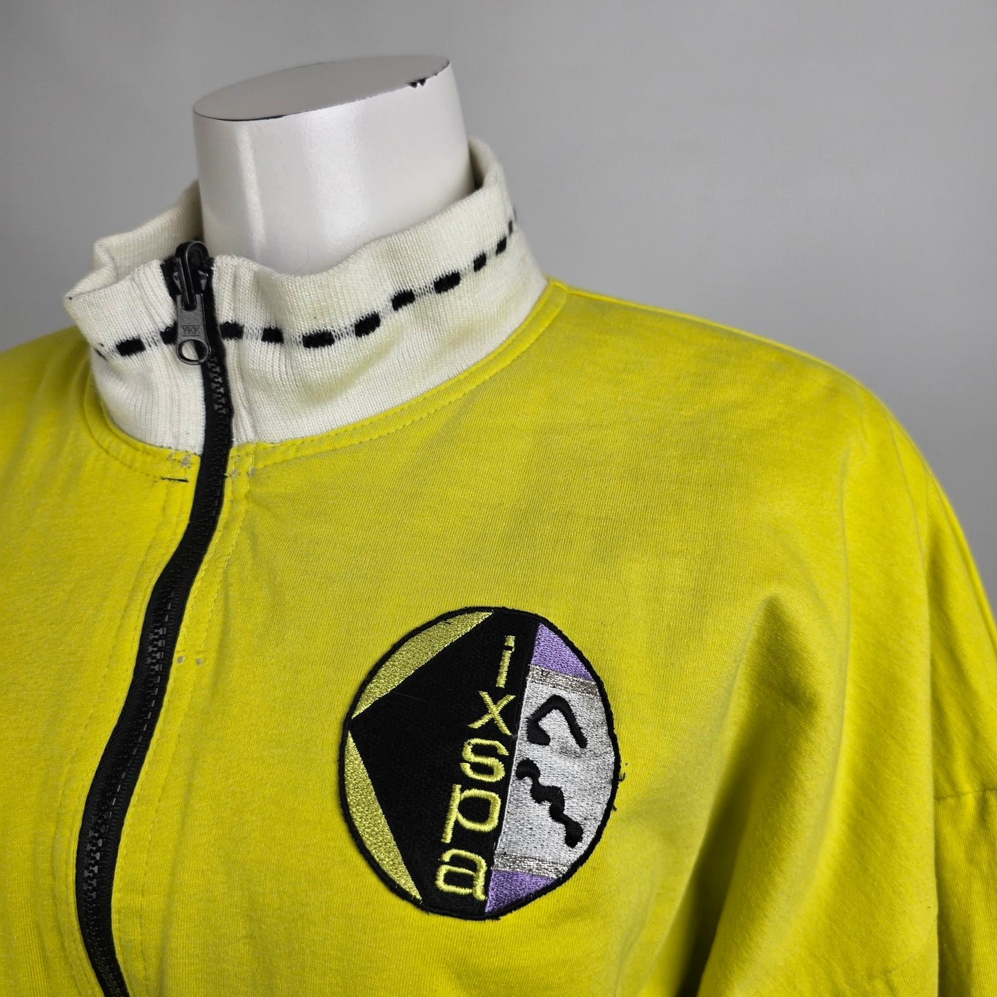 Vintage 90s IXSPA Black Reversible Bomber Jacket Size L