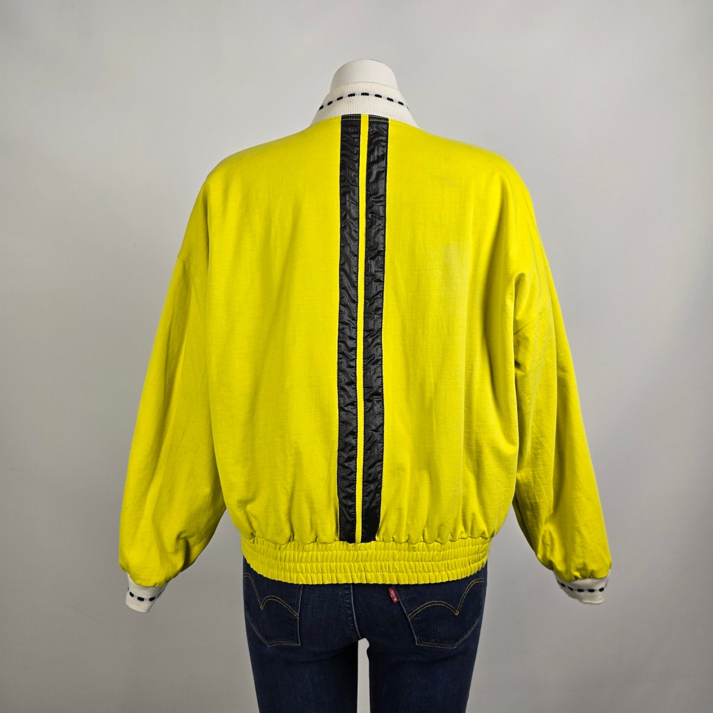 Vintage 90s IXSPA Black Reversible Bomber Jacket Size L