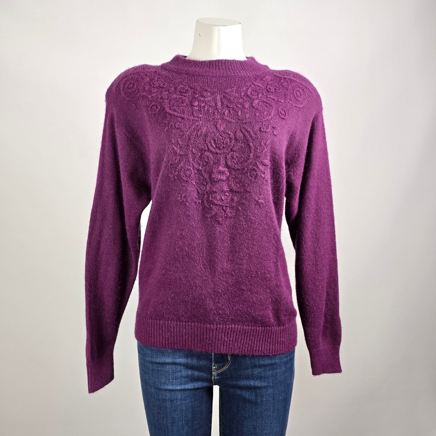 Vintage D'A'llairds Purple Knit Sweater Size M
