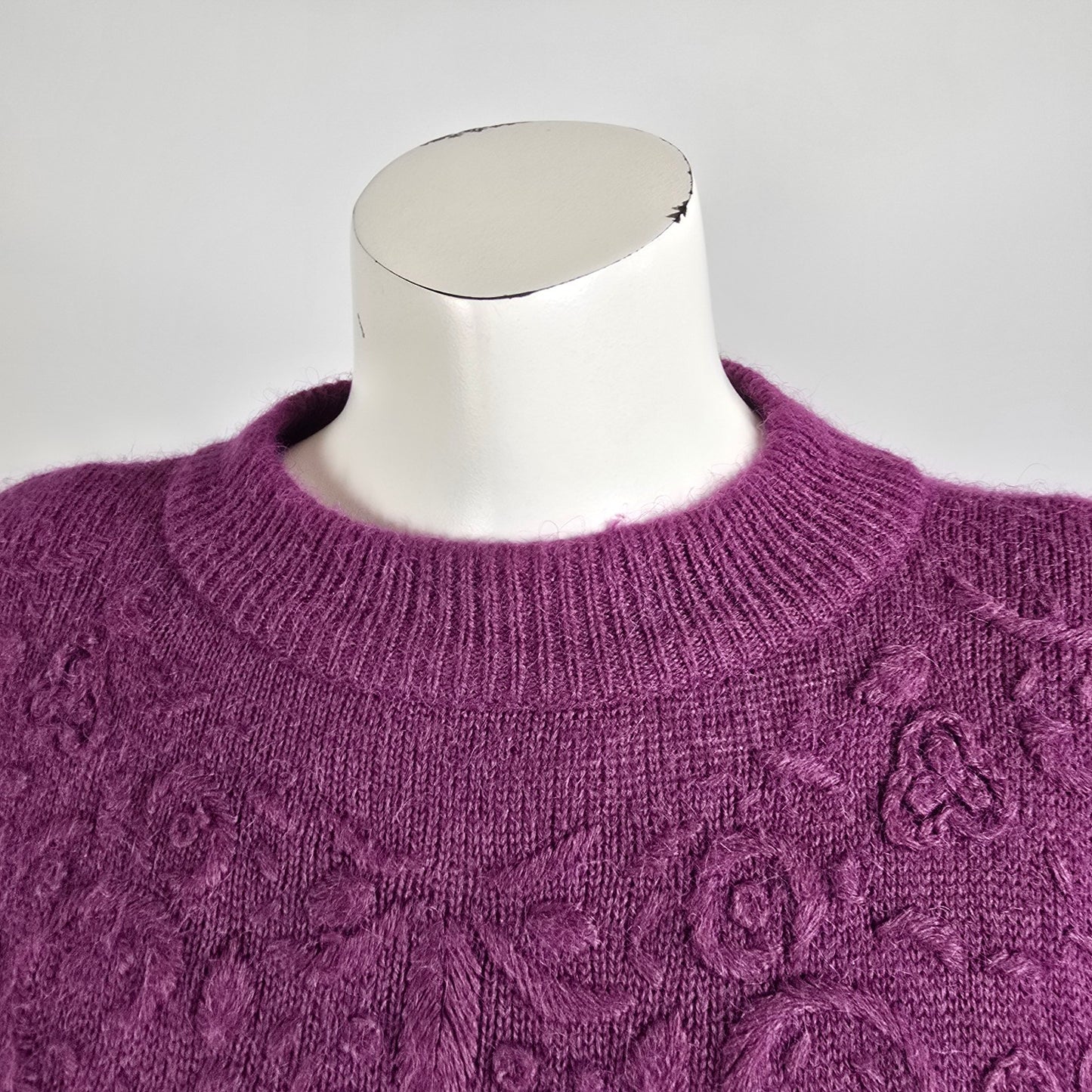 Vintage D'A'llairds Purple Knit Sweater Size M