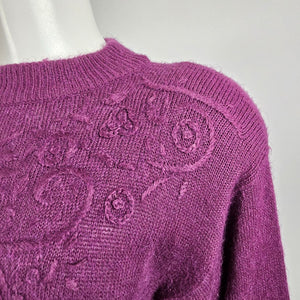 Vintage D'A'llairds Purple Knit Sweater Size M