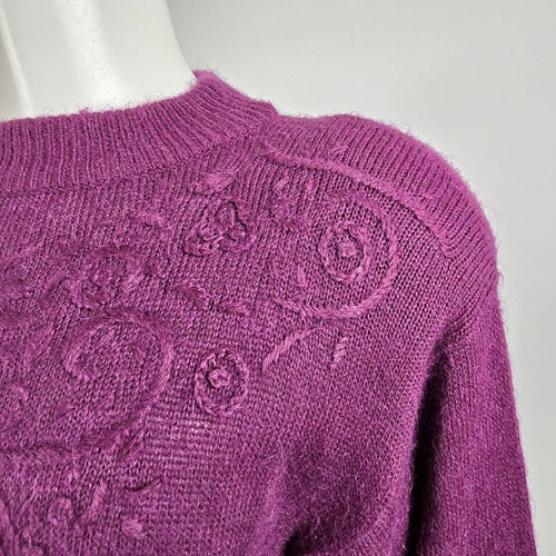 Vintage D'A'llairds Purple Knit Sweater Size M