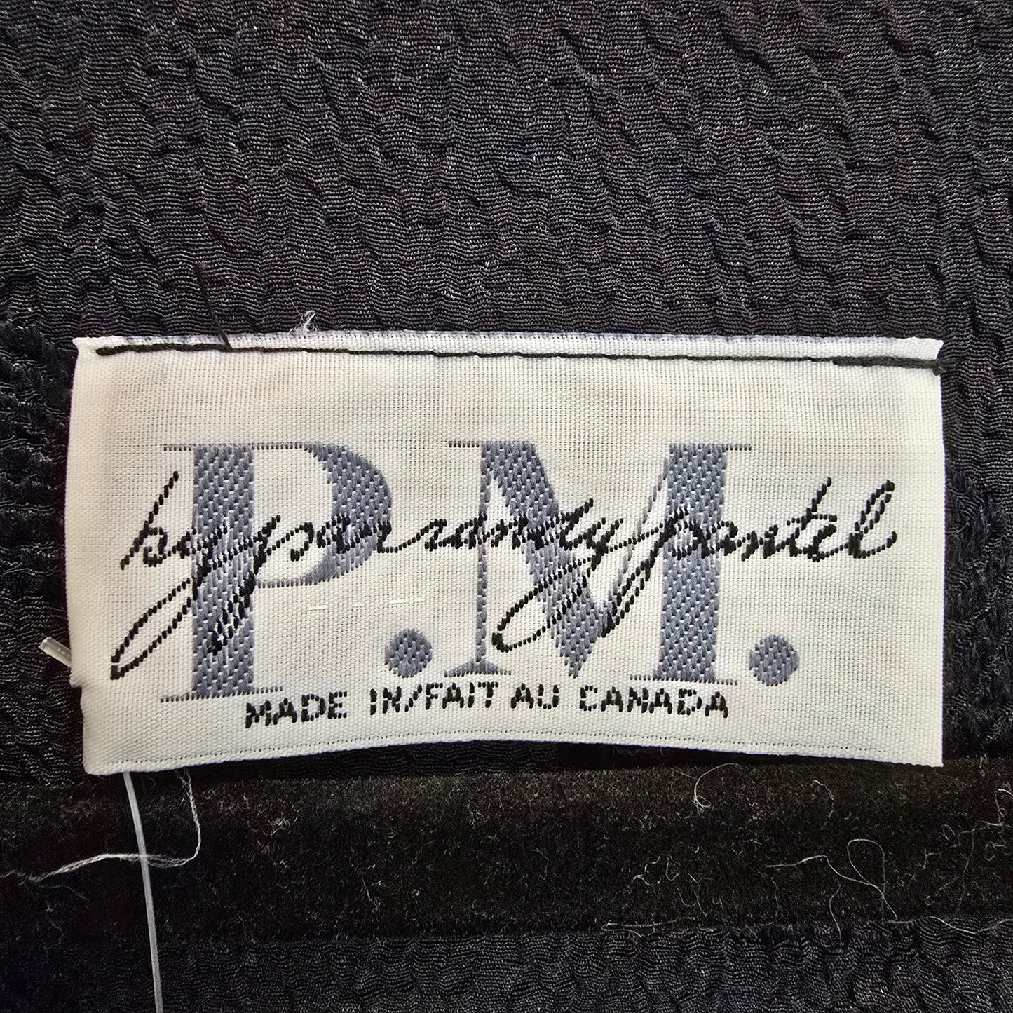 Vintage P.M. Black Puff Sleeve Long Cardigan Jacket Size L