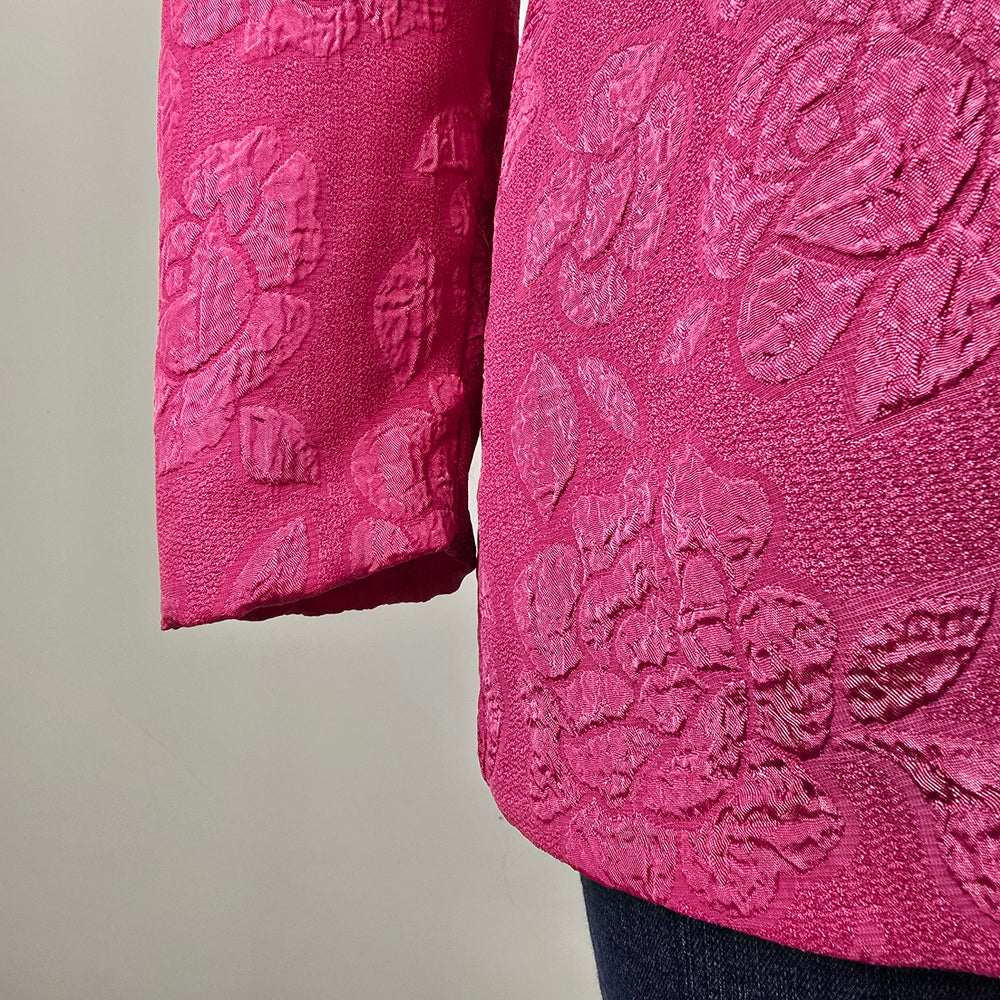 Vintage Nu Mode Pink Flower Detail Blazer Size 13