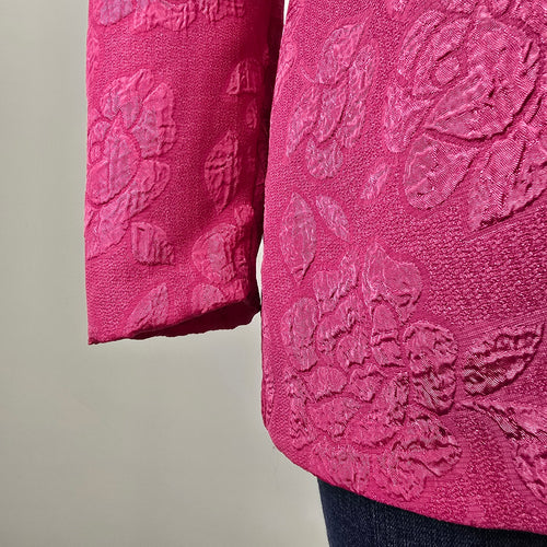 Vintage Nu Mode Pink Flower Detail Blazer Size 13
