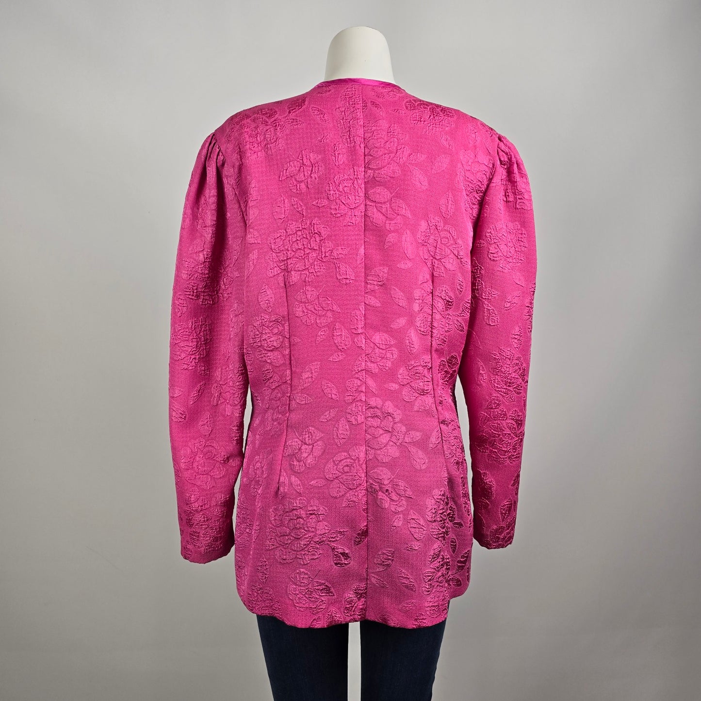 Vintage Nu Mode Pink Flower Detail Blazer Size 13