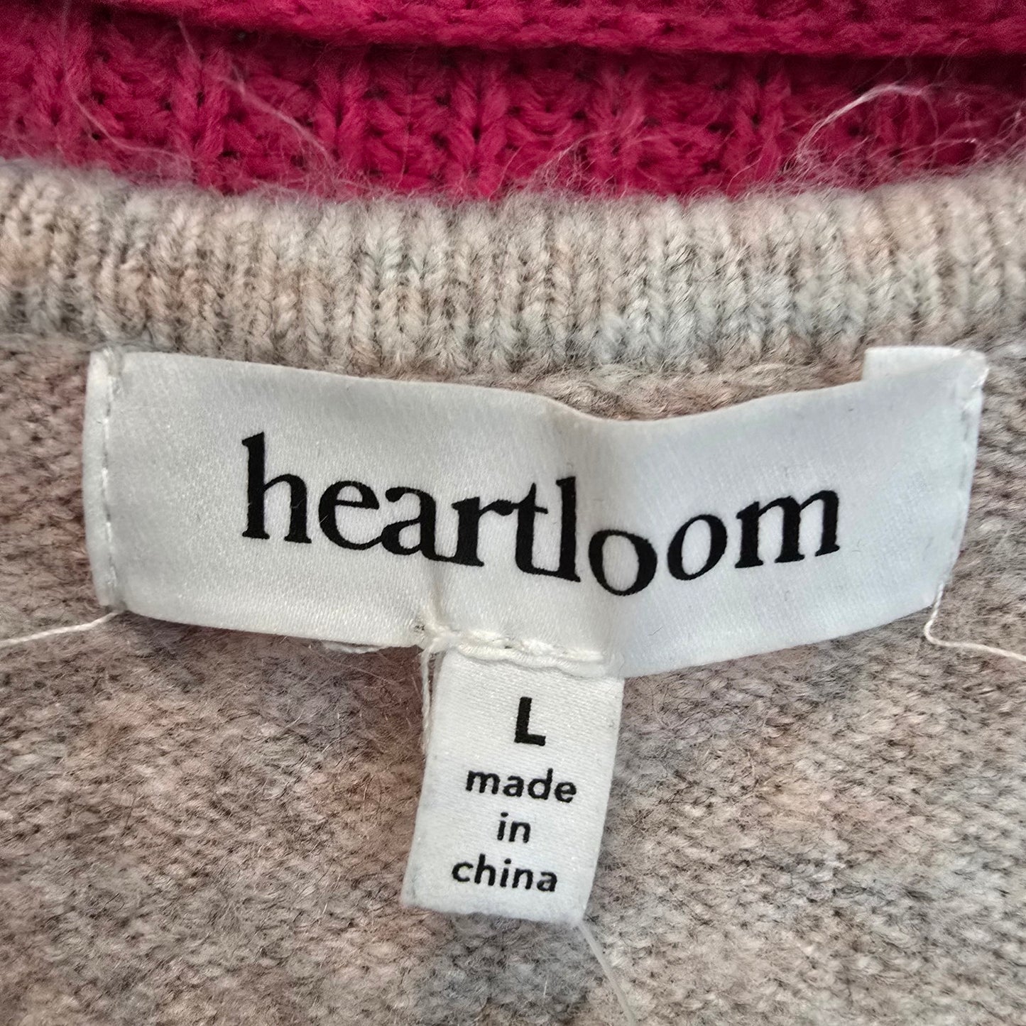 Heartloom Cream Rhinestone Button Cardigan Size L
