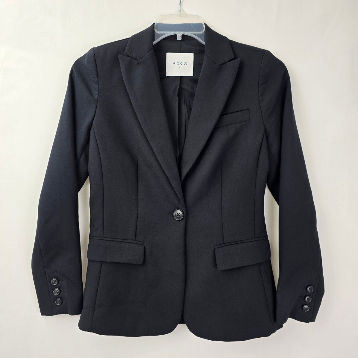 Ricki's Black One Button Blazer Size S