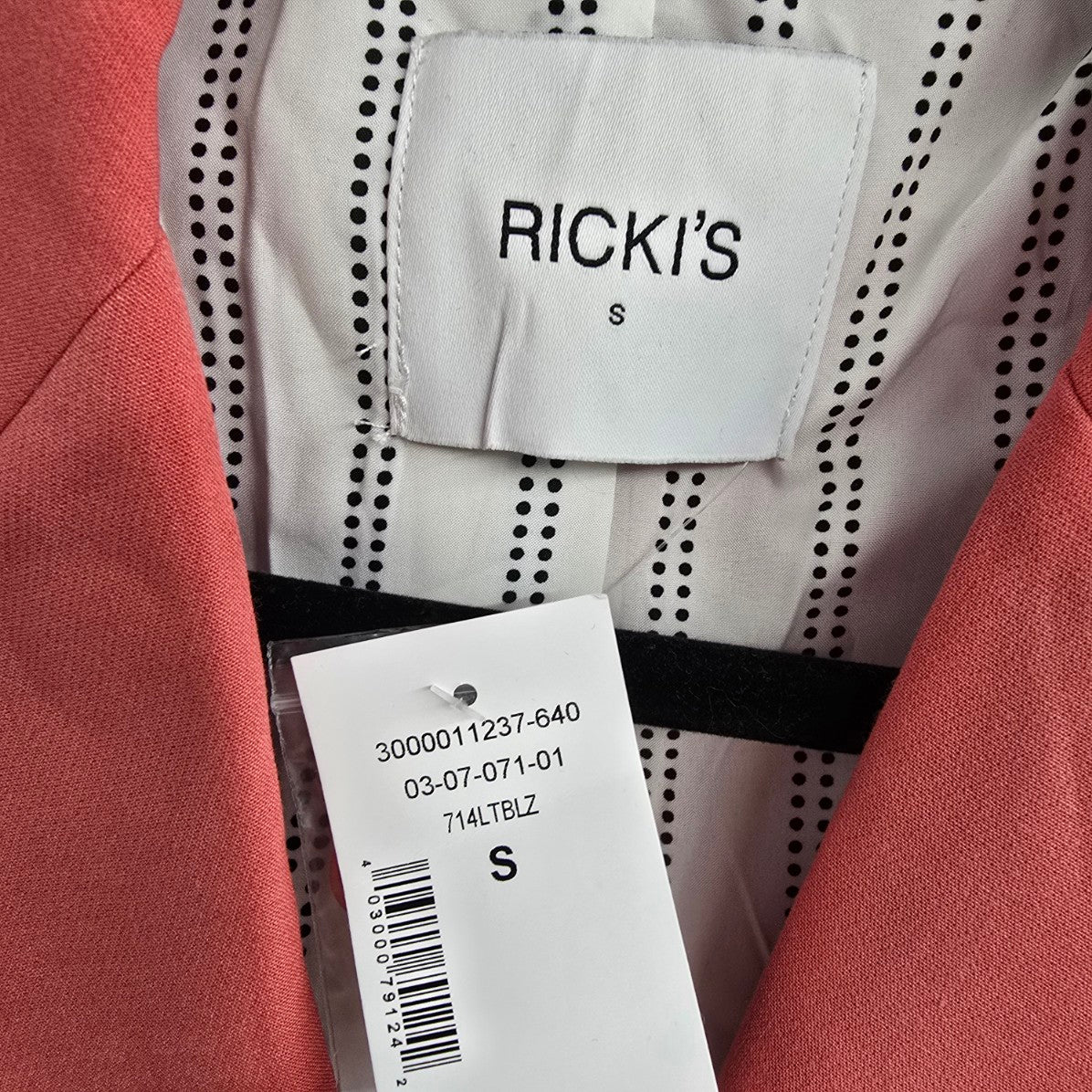 Ricki's Coral Button Up Blazer Size S