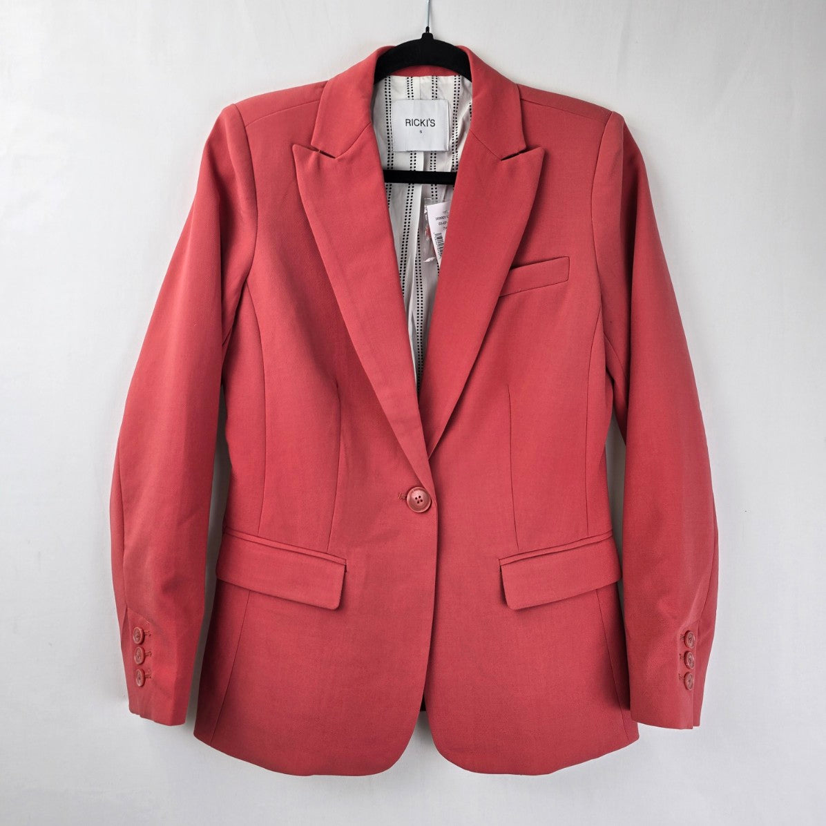 Ricki's Coral Button Up Blazer Size S