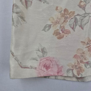 Vintage Floral Cream Midi Skirt Size S/M