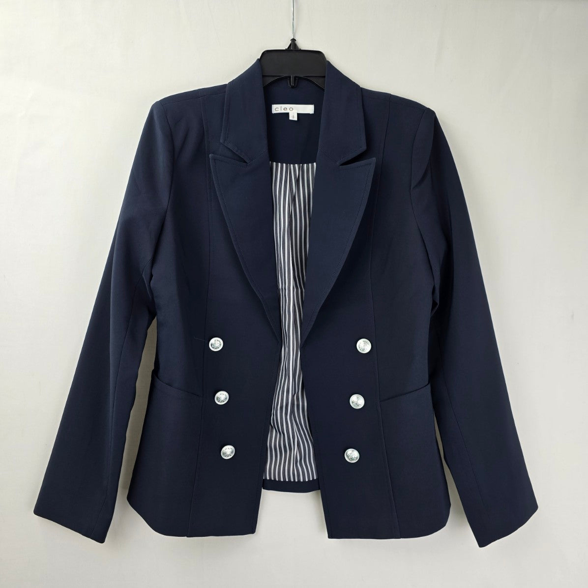 Cleo Navy Blue Military Inspired Blazer Size S
