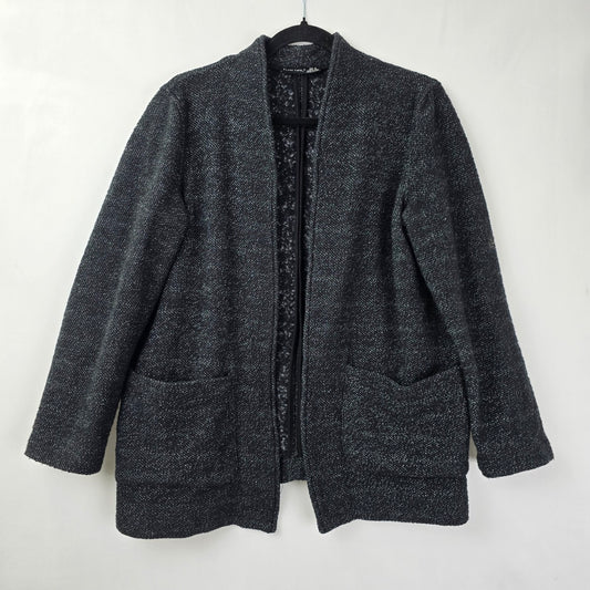Black Tape Black Knit Cotton Cardigan Size M