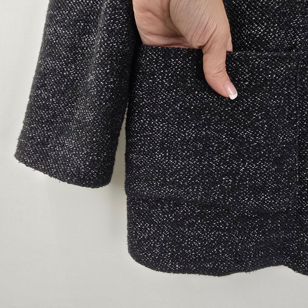 Black Tape Black Knit Cotton Cardigan Size M