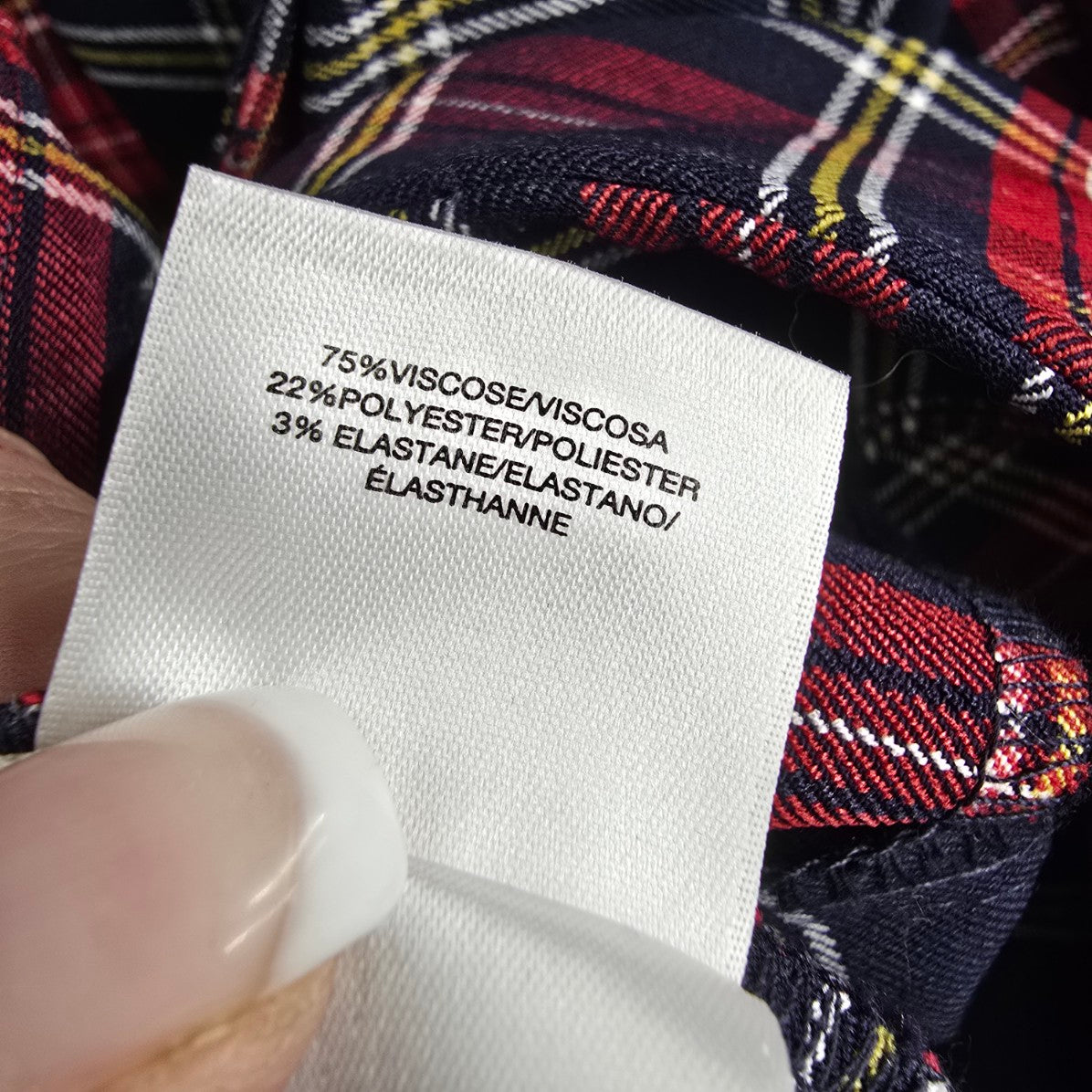 Anne Klein Red Plaid Button Blazer Size S