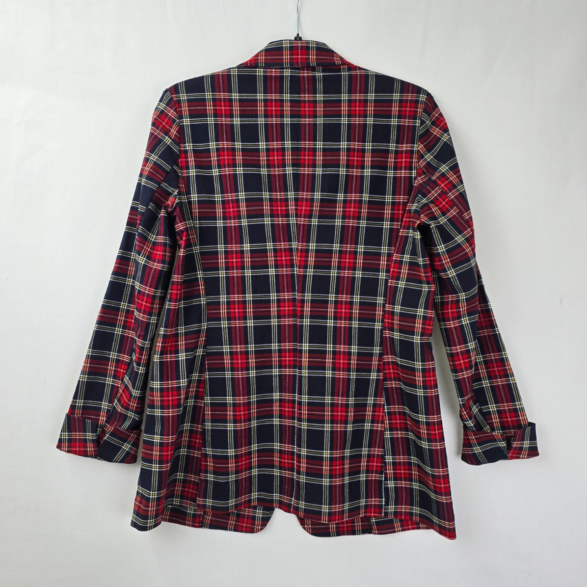 Anne Klein Red Plaid Button Blazer Size S