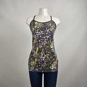 Lululemon Power Y Floral Print Athletic Tank Top Size 8