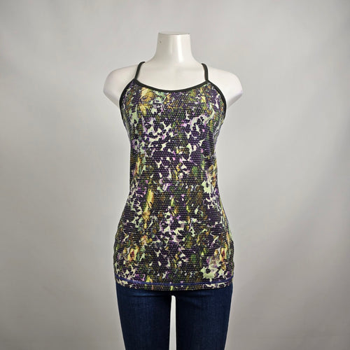 Lululemon Power Y Floral Print Athletic Tank Top Size 8