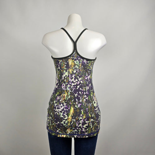 Lululemon Power Y Floral Print Athletic Tank Top Size 8