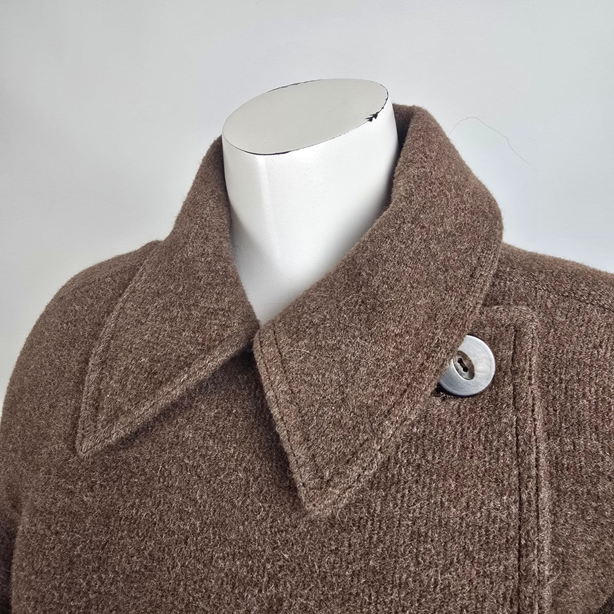 Vintage Harve Benard Brown Wool Maxi Outerwear Coat Size 14