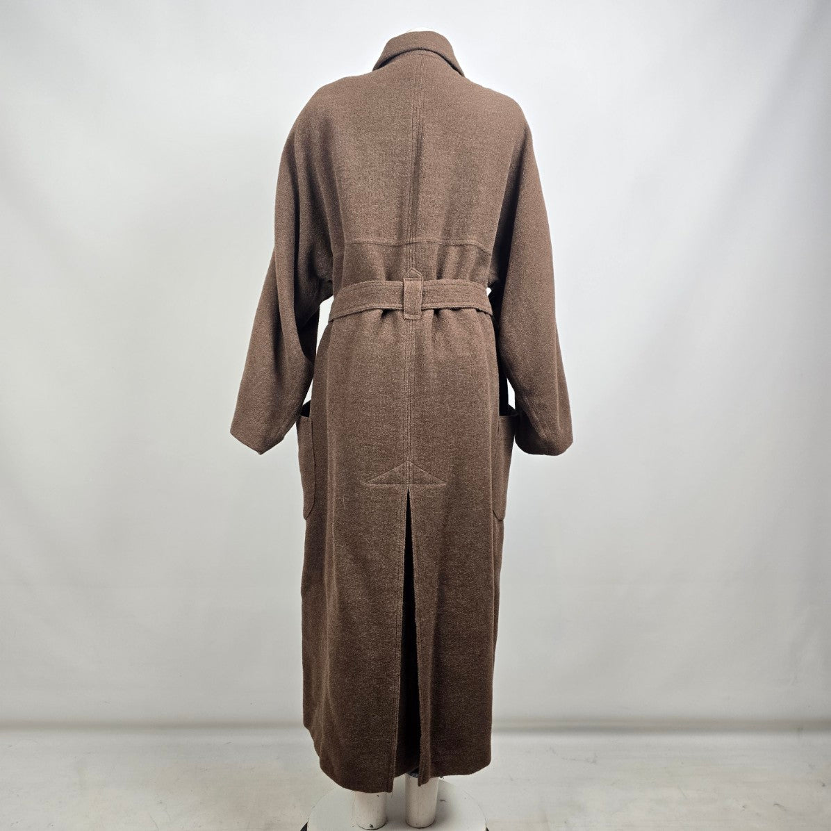 Vintage Harve Benard Brown Wool Maxi Outerwear Coat Size 14