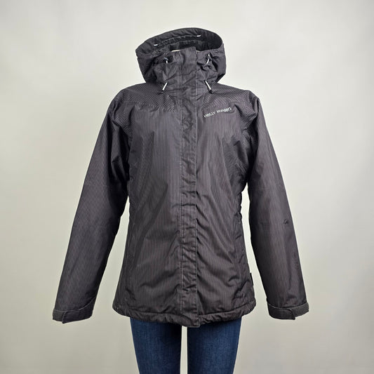 Helly Hansen Outdoor Black Pin Stripe Winter Coat Size M
