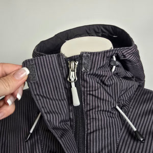 Helly Hansen Outdoor Black Pin Stripe Winter Coat Size M
