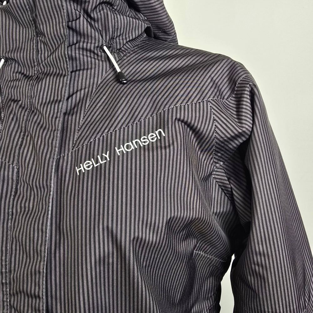 Helly Hansen Outdoor Black Pin Stripe Winter Coat Size M