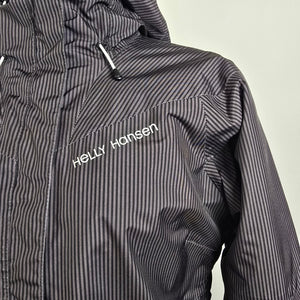 Helly Hansen Outdoor Black Pin Stripe Winter Coat Size M