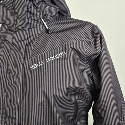 Helly Hansen Outdoor Black Pin Stripe Winter Coat Size M