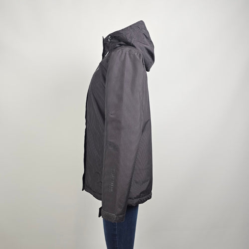 Helly Hansen Outdoor Black Pin Stripe Winter Coat Size M
