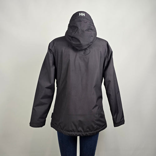 Helly Hansen Outdoor Black Pin Stripe Winter Coat Size M